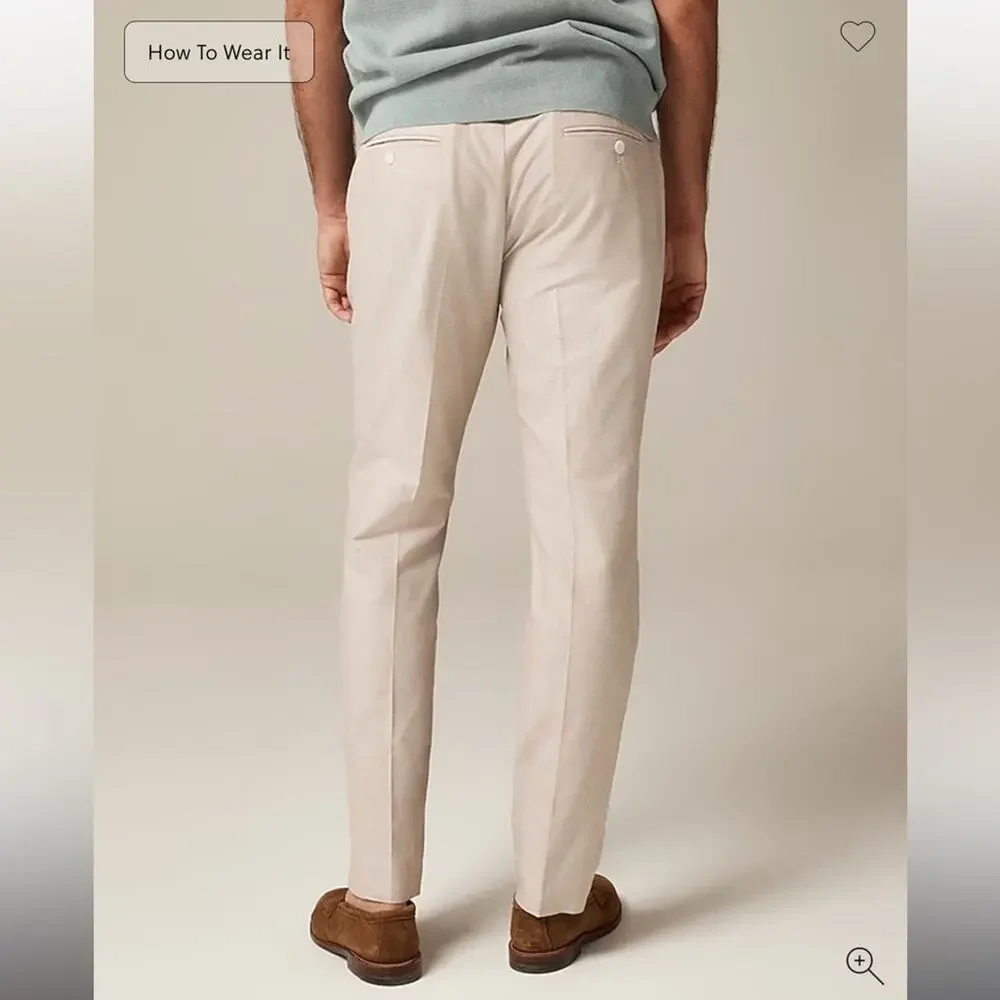J.Crew Ludlow Slim-fit suit pant in Portuguese cotton oxford 33/32